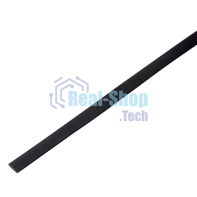 Термоусадочная трубка 8,0/4,0 мм, черная, упаковка 50 шт. по 1 м PROconnect