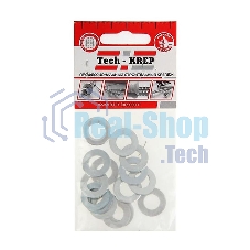 Шайба плоская М10 цинк. DIN 125 (уп.15шт) пакет Tech-Krep 103046