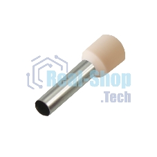 Наконечник штыревой втулочный Rexant изолированный F-18 мм 10 мм² (НШВи 10-18) слоновая кость