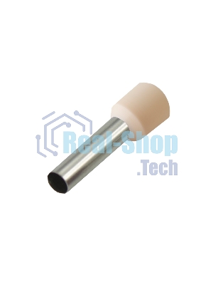 Наконечник штыревой втулочный Rexant изолированный F-18 мм 10 мм² (НШВи 10-18) слоновая кость