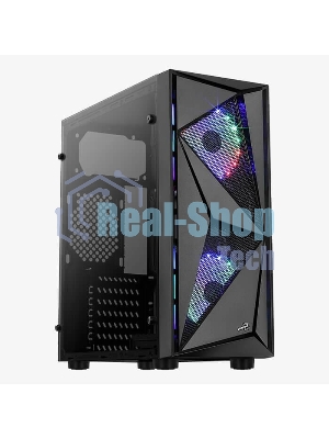 Компьютерный корпус Aerocool/Formula Glider Cosmo V1 без БП, ATX, боковое окно (закаленное стекло), черный