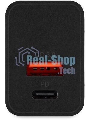 Сетевое зарядное устройство Digma DGW2D 20W 3A+1A (PD+QC) USB-C/USB-A универсальное черный