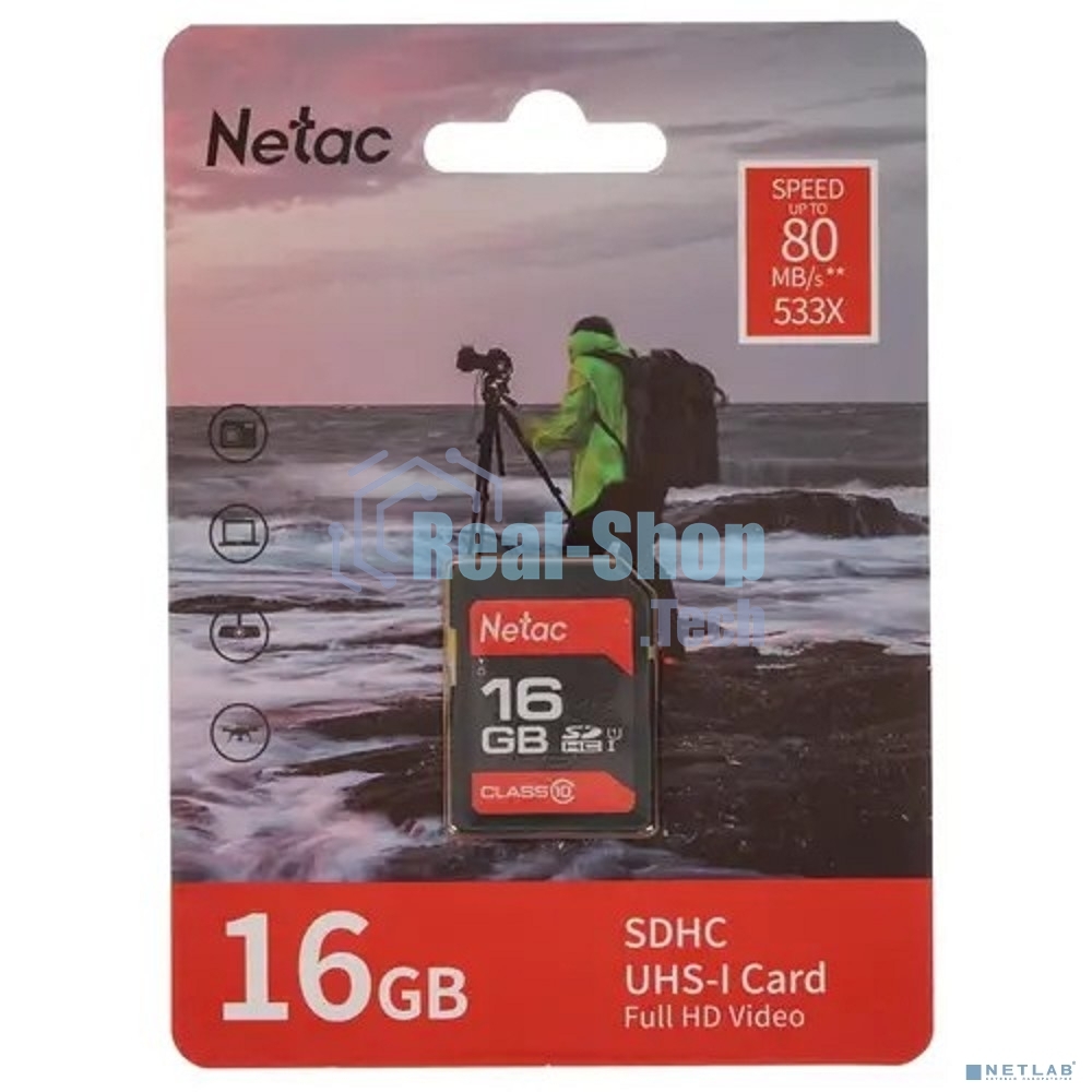Флеш карта SDHC 16Gb Netac P600 NT02P600STN-016G-R