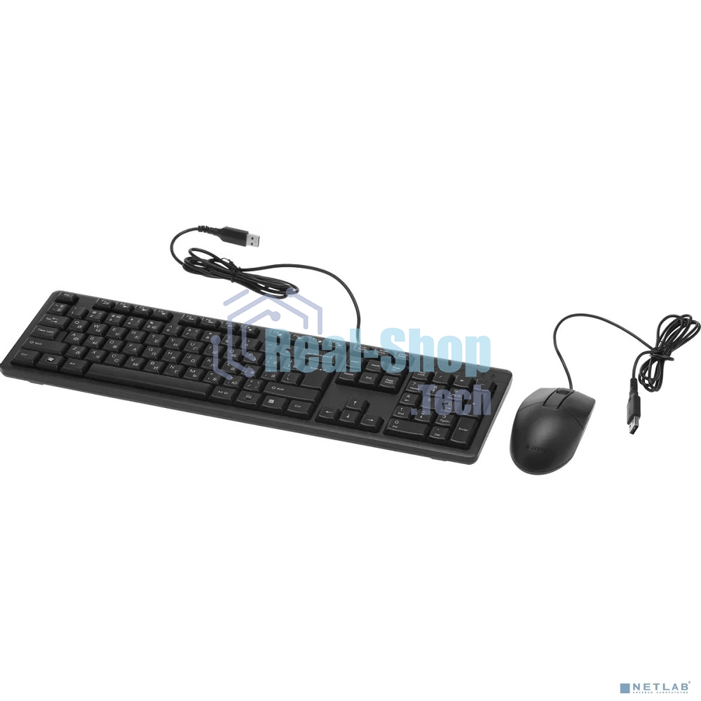 Комплект клавиатура + мышь A4Tech KR-3330S клав:черный мышь:черный USB