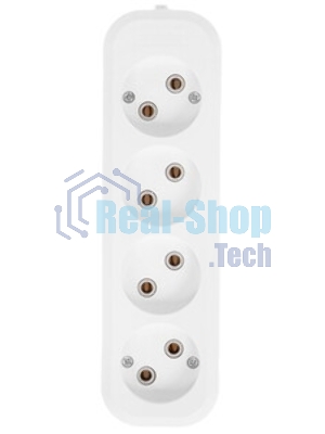 Удлинитель бытовой Smartbuy (SBE-10-4-05-N) 4 гнз х 5,0 м (10А/2.2кВт, ПВС 2х1.0)