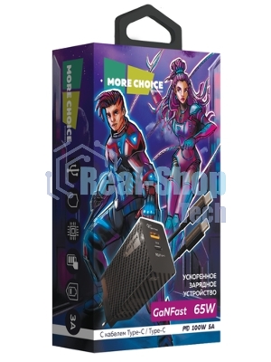 Сетевое зарядное устройство MORE CHOICE (4620202553454) NC67 СЗУ 1Type-C 3.0A PD 20W, черный