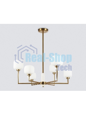 Люстра Ambrella light LH53015/6 BS/FR латунь/белый матовый G9*6 max 40W D690*680