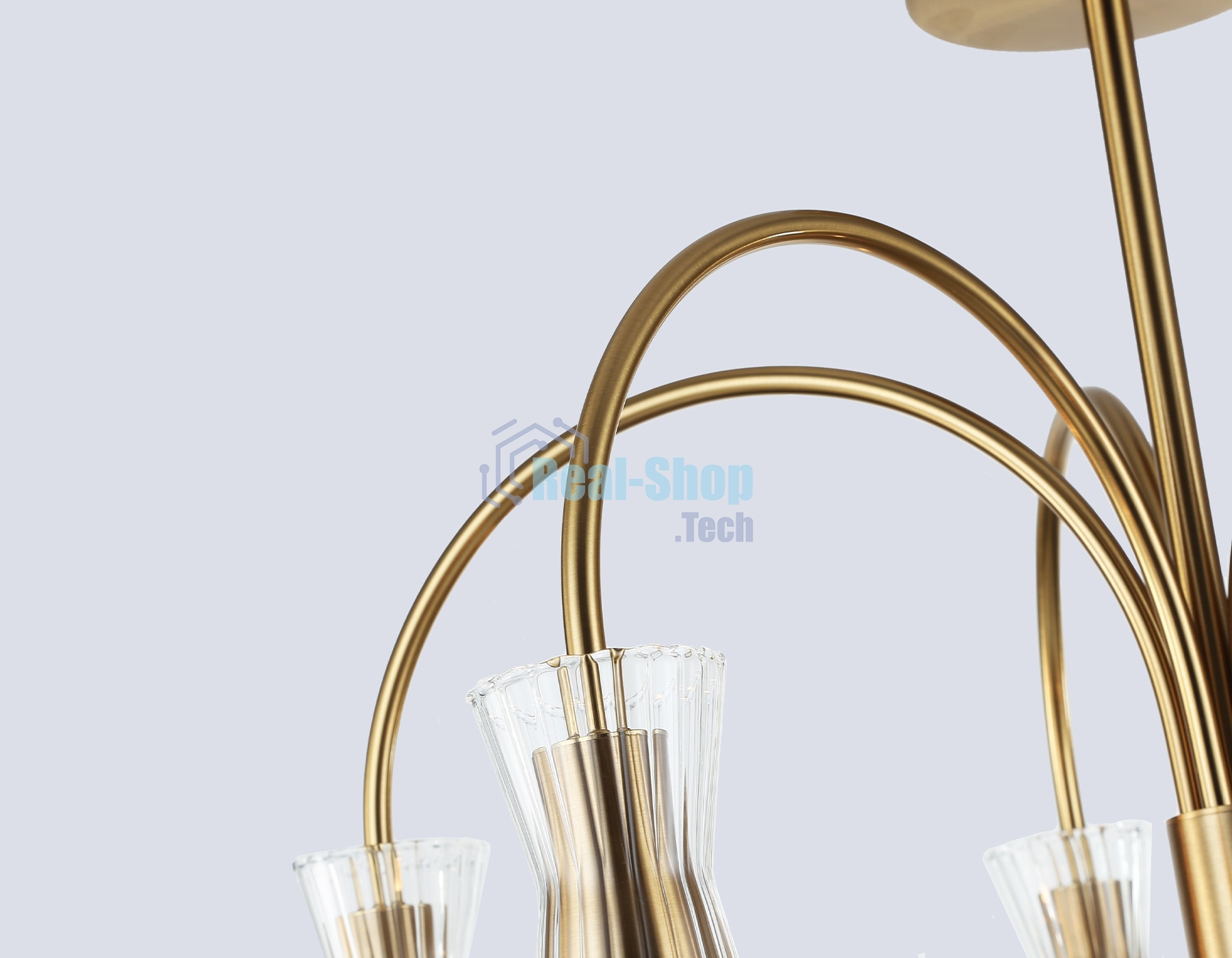 Люстра Ambrella light LH55701/5 BS/CL латунь/прозрачный E14*5 max 40W D600*440