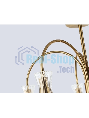 Люстра Ambrella light LH55701/5 BS/CL латунь/прозрачный E14*5 max 40W D600*440