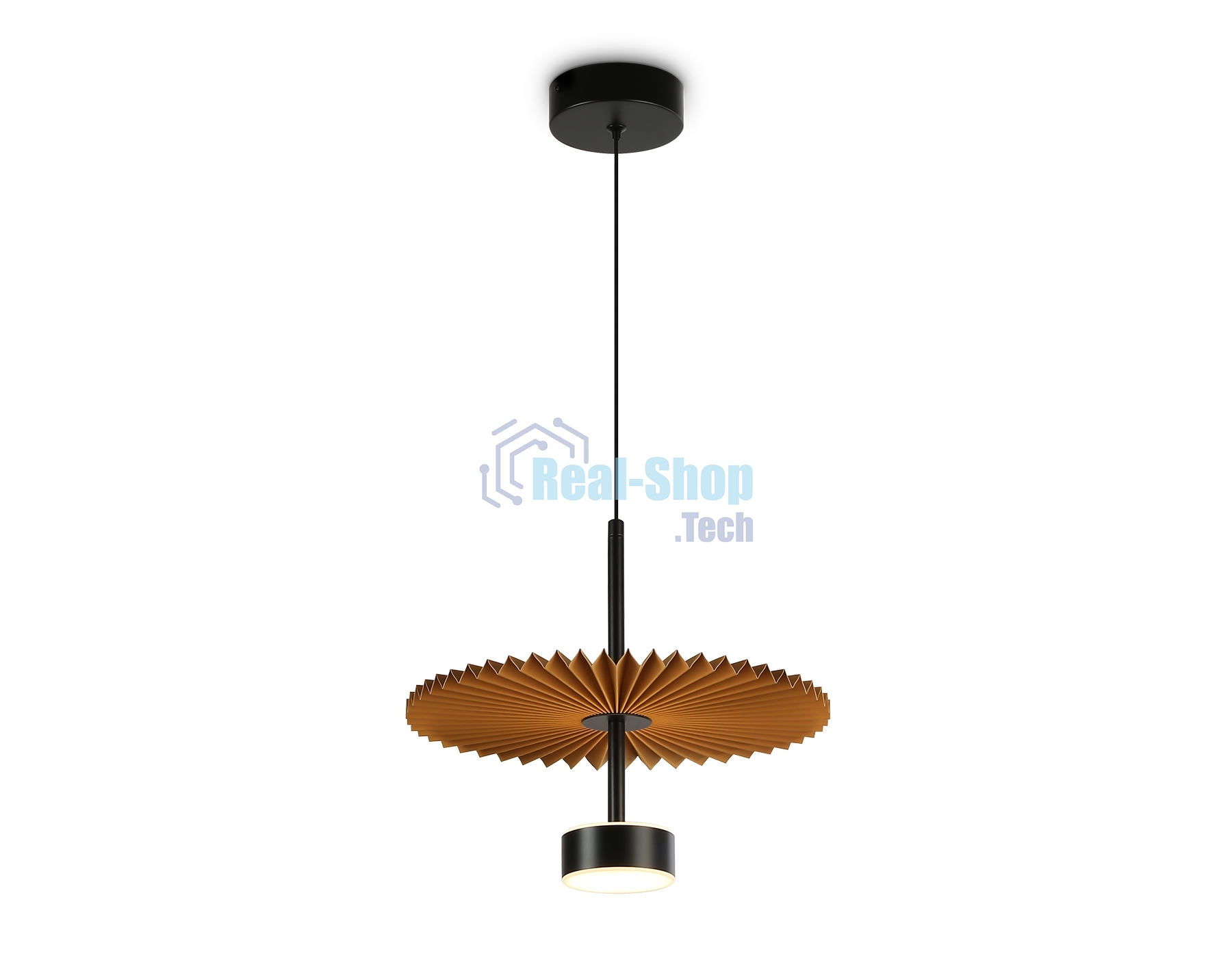 Светильник Ambrella light LH72607 BK/CF черный/кофе 6W 3000K D300*260-1770