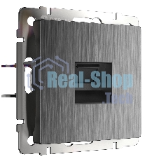 Розетка Ethernet RJ-45 (графит рифленый)