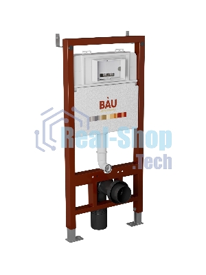 Комплект BAU 6 в 1: инсталляция BAU PRO, унитаз подвесной безободковый торнадо обратного потока Bau Dream 52х36 Hurricane-2, сиденье дюропласт микролифт, кнопка смыва BAU Soul, хром
