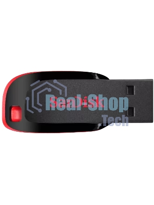 Флешка USB Sandisk CZ50 Cruzer Blade (SDCZ50-064G-B35), 64Gb, USB 2.0, R/W 15/4, черный/красный