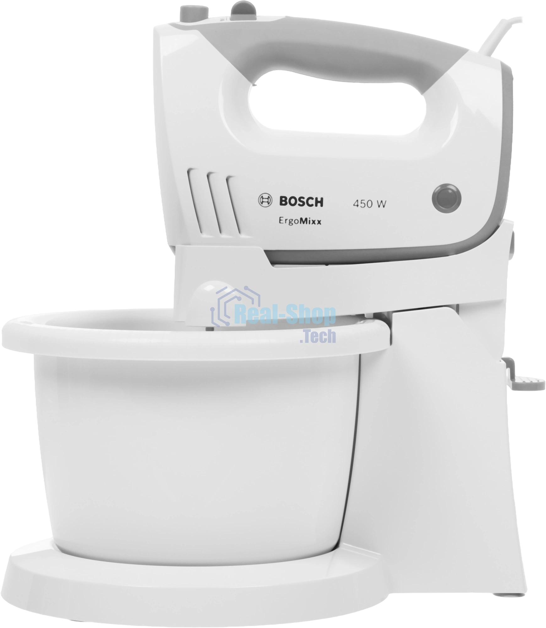 Миксер Bosch MFQ36460S белый/серый, ручной, 450 Вт, 5 скоростей