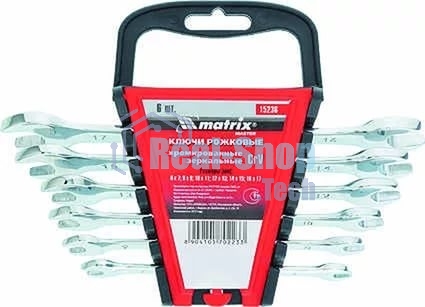 Набор рожковых ключей Matrix (6-17 мм) 6 шт.