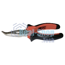 Длинногубцы Matrix NICKEL, 200 мм, изогнутые никелированные, двухкомпонентные рукоятки