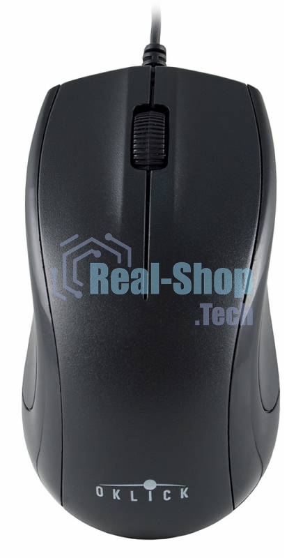 Мышь проводная Oklick 185M черный, 1200 dpi, USB, кнопки - 3
