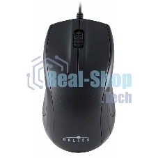 Мышь проводная Oklick 185M черный, 1200 dpi, USB, кнопки - 3