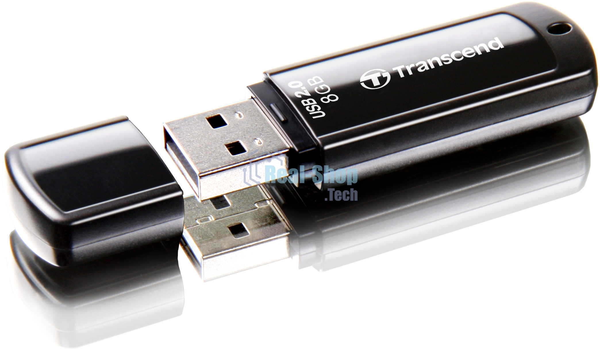 Флешка USB Transcend JetFlash 350 (TS8GJF350), 8Gb, USB 2.0, R/W 12/5, черный