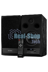 Акустическая система 2.0 SVEN MC-20, черный, мощность 2x45Вт (RMS), FM-тюнер, USB/microSD, дисплей, пульт ДУ, Bluetooth, Optical SVEN MC-20, черный, акустическая система 2.0, мощность 2x45Вт (RMS), FM-тюнер, USB/microSD, дисплей, пульт ДУ, Bluetooth, Opti