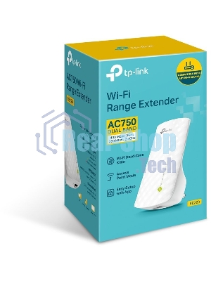 Усилитель Wi-Fi сигнала TP-Link AC750 OneMesh WiFi Range Extender, 300Mbps at 2.4G and 433Mbps at 5G, compact house with internal antennas, 1 10/100Mbps Ethernet port, WPS button for quick setup, Smart Indicator for best location, support OneMeshTMtechnology (802.11k/v seamless r
