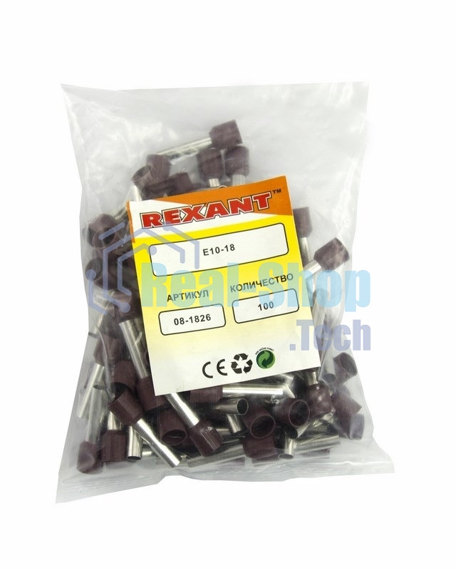 Наконечник штыревой втулочный Rexant изолированный F-18 мм 10 мм² (НШВи 10-18) слоновая кость