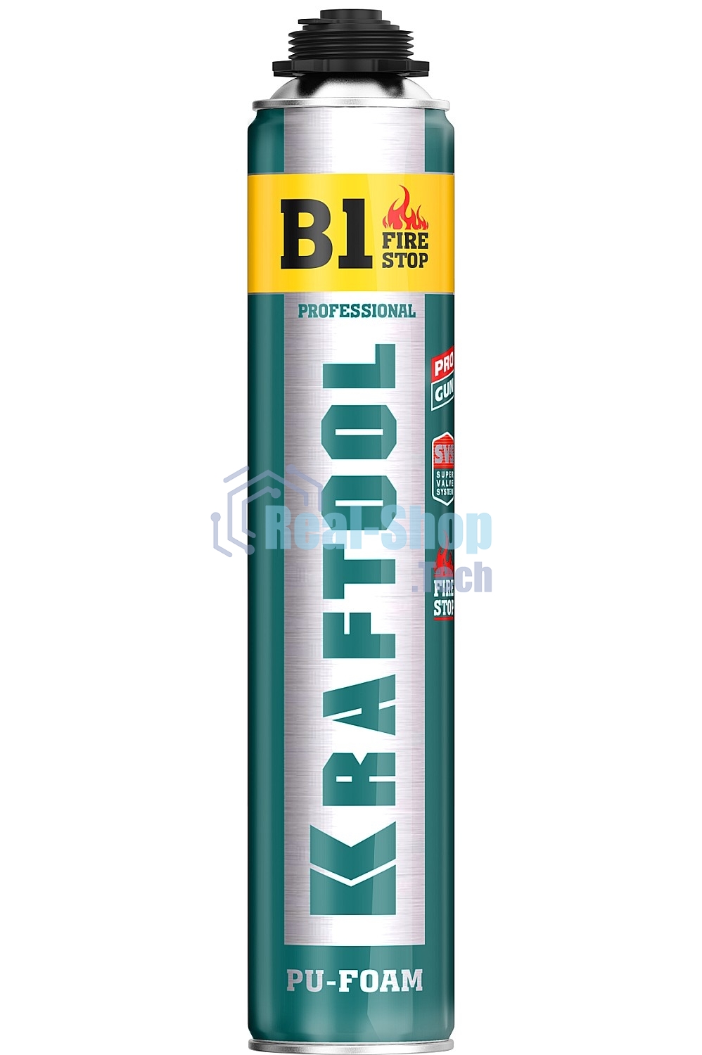 Пена монтажная KRAFTOOL KRAFTFLEX PREMIUM PRO B1 профессиональная, монтажная, пистолетная, всесезонная, 750 мл [41186_z01]
