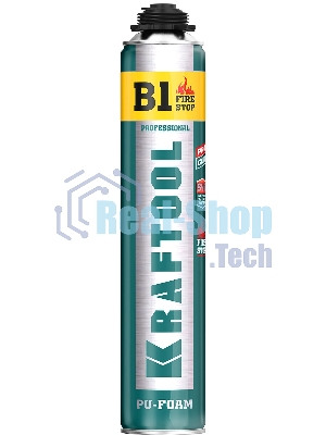 Пена монтажная KRAFTOOL KRAFTFLEX PREMIUM PRO B1 профессиональная, монтажная, пистолетная, всесезонная, 750 мл [41186_z01]