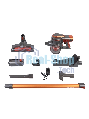 Вертикальный пылесос циклонного типа аккумуляторный Endever SkyClean VC-301, темно-серый/оранжевый, 4 шт,уп