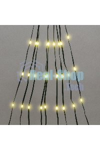 Гирлянда светодиодная Neon-night из росы с макушкой на елку 9 нитей х 2м, 200 LED, эффект водопада, теплый белый, 230В N