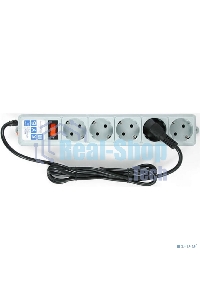Сетевой фильтр POWER CUBE 1,9 м.* 5 розеток, серый