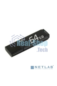 Флешка USB Netac U351 64Gb NT03U351N-064G-20BK, USB 2.0, с колпачком, металлическая черная