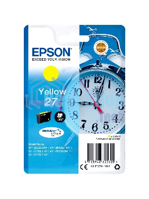 Картридж струйный Epson T2704 (C13T27044022/C13T27044020) желтый, 300 стр., для WF7110/7610/7620 (300стр.)