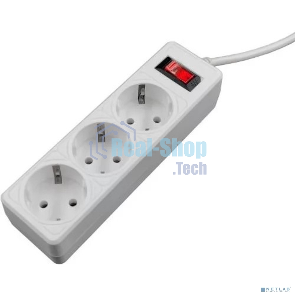 Сетевой фильтр 5bites GARDA SP3W-518 3S, 3x0.75 мм2, 1.8 м, белый