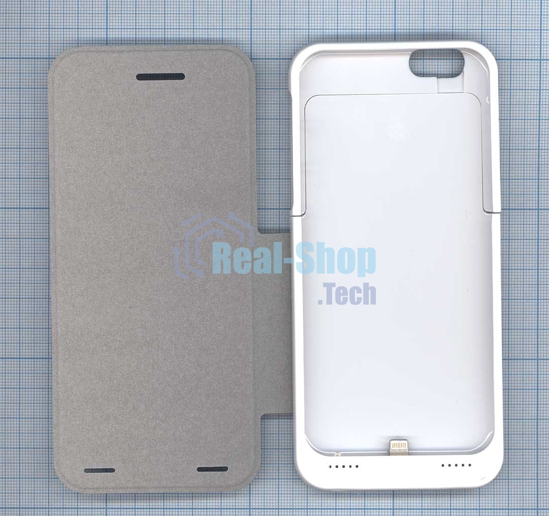 Аккумулятор/чехол для Apple iPhone 6 3500 mAh белый leather cover