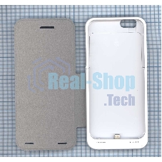 Аккумулятор/чехол для Apple iPhone 6 3500 mAh белый leather cover