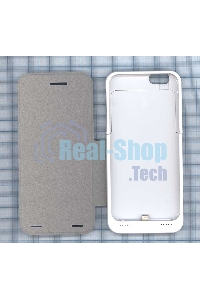 Аккумулятор/чехол для Apple iPhone 6 3500 mAh белый leather cover