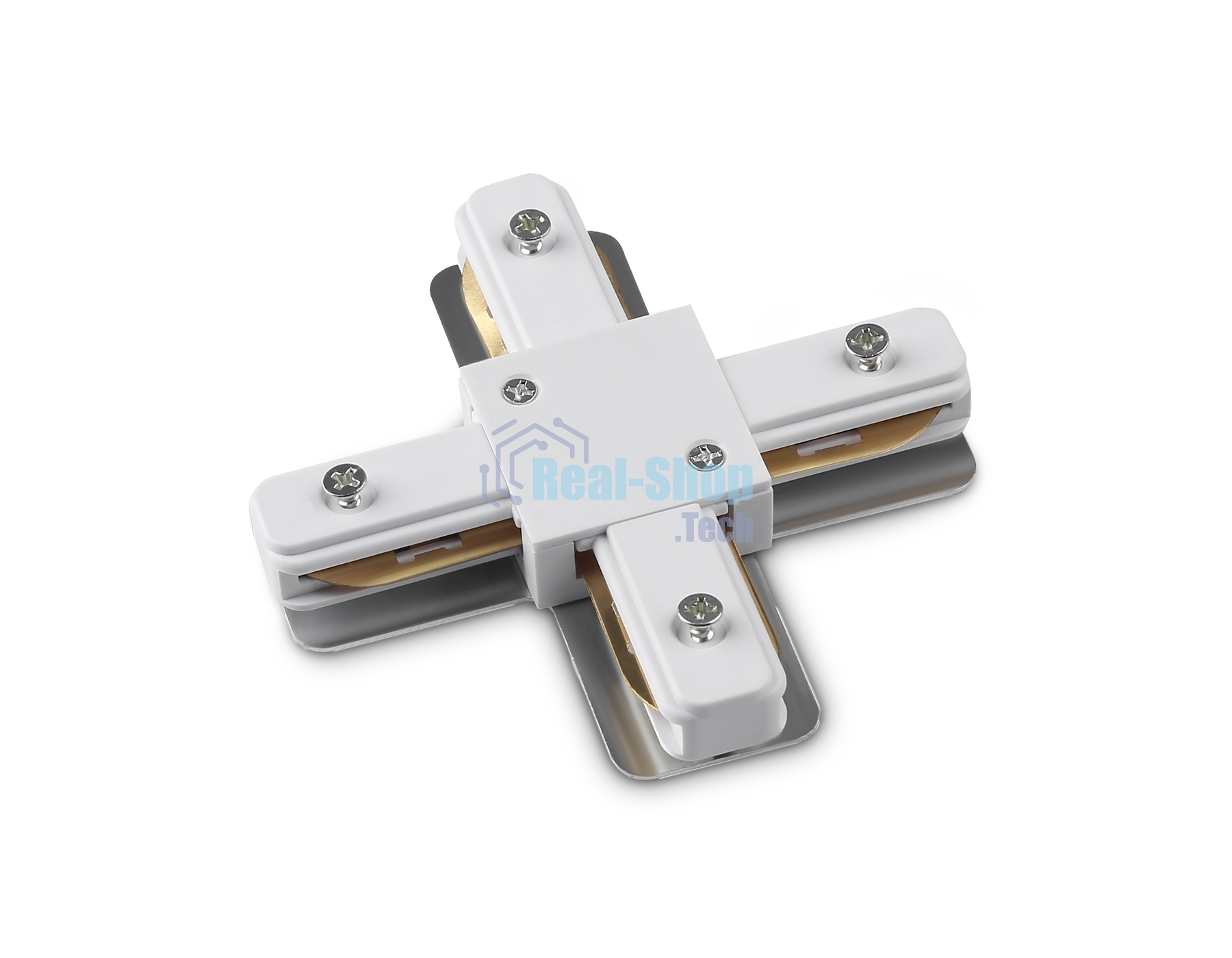 GL7171 WH белый коннектор Х-образный для однофазного шинопровода Standard 220V NEW 105*105*20