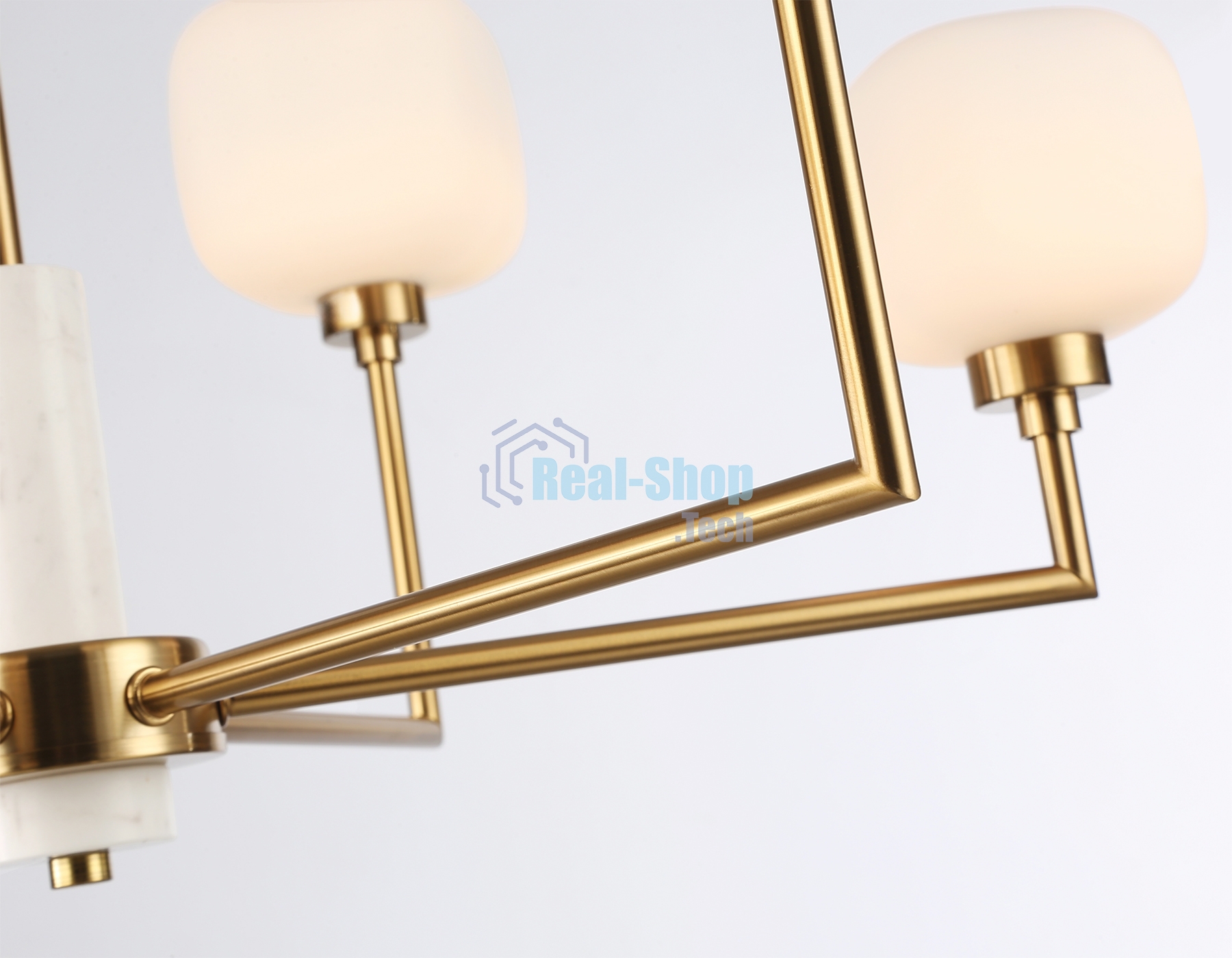 Люстра Ambrella light LH53015/6 BS/FR латунь/белый матовый G9*6 max 40W D690*680
