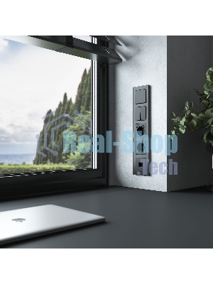 Рамка на 5 постов Senso (черный, стекло soft-touch) W0053108