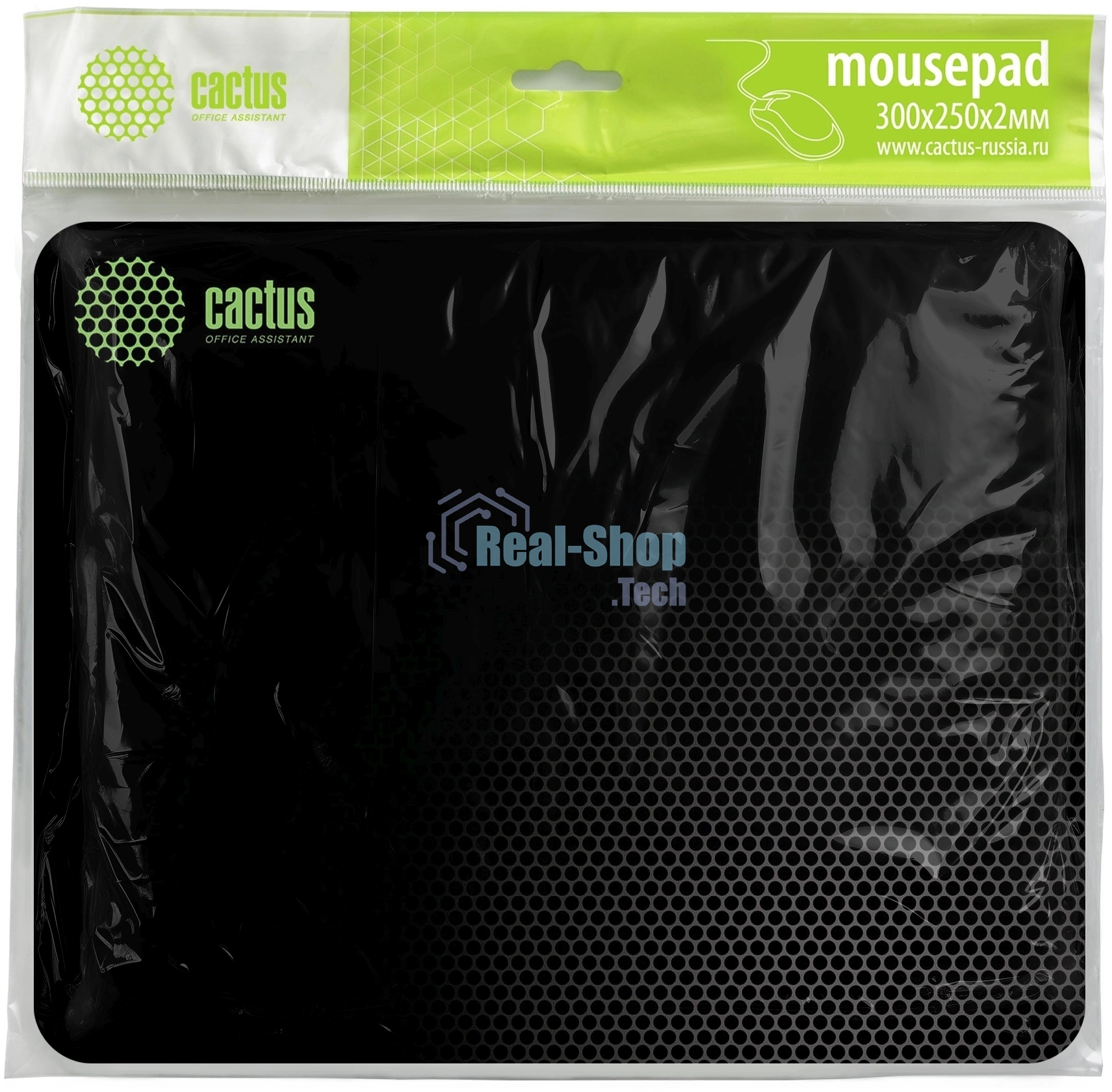 Коврик для мыши Cactus Black Mesh 300x250x3мм (CS-MPC-D02M) черный