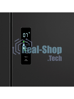 Холодильник Maunfeld MFF192NFSB01 Inverter черная сталь трехкамерный 334/184л морозилка снизу, No Frost, Side by Side