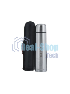 Термос Diolex DX-1000-B 1000 мл, с узкимгорлом, в чехле, нержавеющая сталь