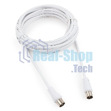Кабель телевизионный Cablexpert, CCV-515-W-5M, Coaxial M/F, белый, 5м