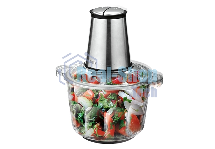 Измельчитель Centek CT-1395 Сталь 600Вт 2 скорости, стеклянная чаша 2,0л, разборные ножи, 4 лезвия