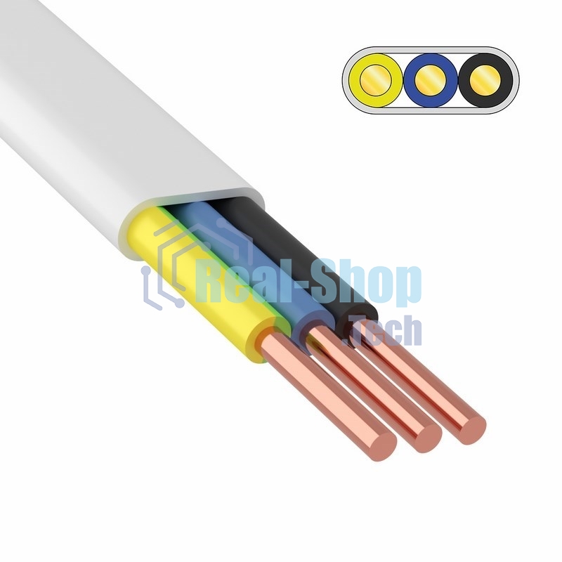 Провод ПБВВ/ПУСП 3x1,5 мм², 100 м ГОСТ 26445-85, ТУ 3551-021-38229892-2017