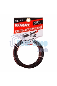 Кабель акустический Rexant 2х0,50 мм², красно-черный, мини-бухта 5 м