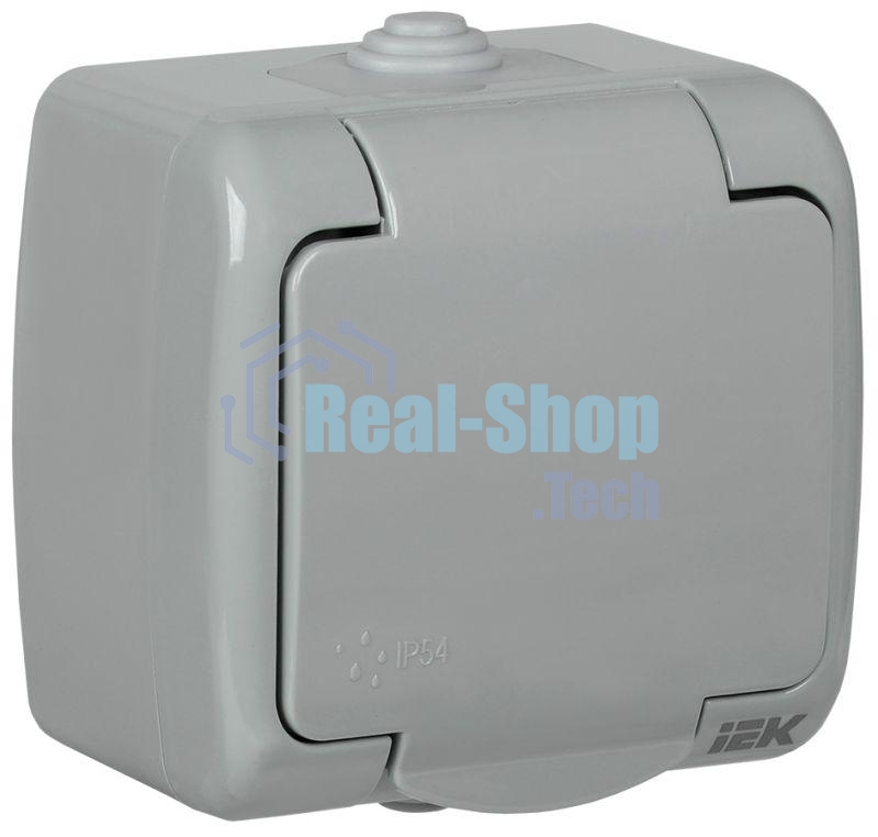 Розетка Iek ERA12-K03-16-54 РСш12-2-А 1-ая с з/к откр. уст. 16А IP54 AQUATIC