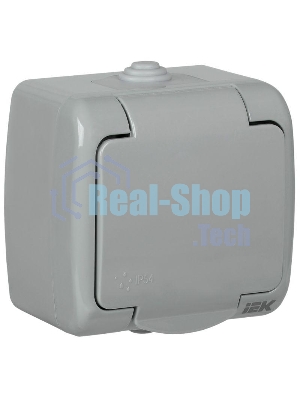 Розетка Iek ERA12-K03-16-54 РСш12-2-А 1-ая с з/к откр. уст. 16А IP54 AQUATIC