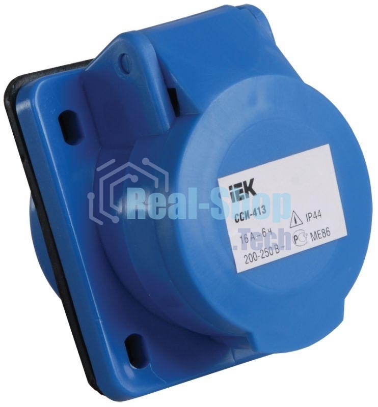 Розетка СП 16А 220В 2P+E ССИ-413 IP44 ИЭК PSR41-016-3